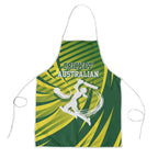 Australian Cricket Apron Dynamic Stripe Graphic With Player Silhouette