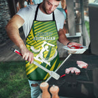 Australian Cricket Apron Dynamic Stripe Graphic With Player Silhouette