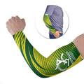Australian Cricket Arm Sleeves Dynamic Stripe Graphic With Player Silhouette