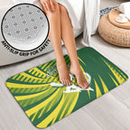 Australian Cricket Bathroom Set Dynamic Stripe Graphic With Player Silhouette