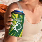 Australian Cricket 4 in 1 Can Cooler Tumbler Dynamic Stripe Graphic With Player Silhouette