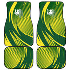 Australian Cricket Car Mats Dynamic Stripe Graphic With Player Silhouette