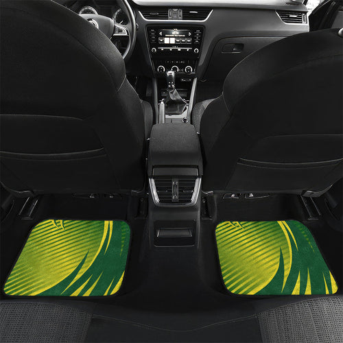 Australian Cricket Car Mats Dynamic Stripe Graphic With Player Silhouette