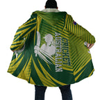 Australian Cricket Cloak Dynamic Stripe Graphic With Player Silhouette