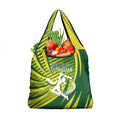 Australian Cricket Grocery Bag Dynamic Stripe Graphic With Player Silhouette