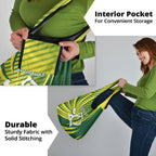 Australian Cricket Grocery Bag Dynamic Stripe Graphic With Player Silhouette