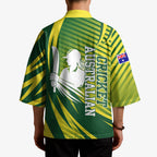 Australian Cricket Kimono Dynamic Stripe Graphic With Player Silhouette