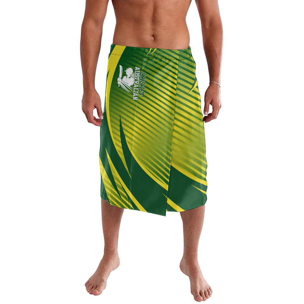 Australian Cricket Lavalava Dynamic Stripe Graphic With Player Silhouette