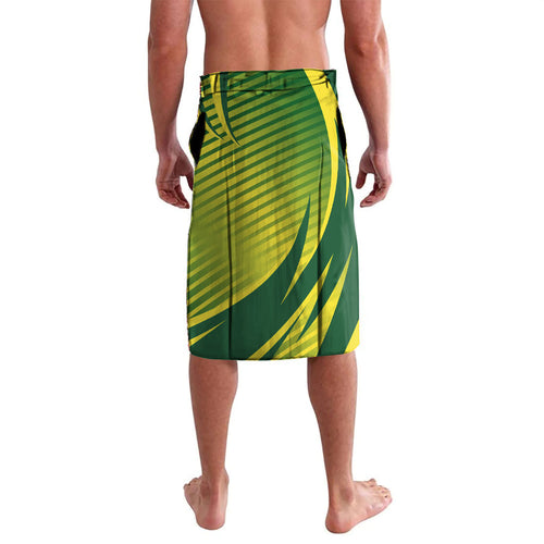 Australian Cricket Lavalava Dynamic Stripe Graphic With Player Silhouette