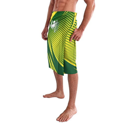 Australian Cricket Lavalava Dynamic Stripe Graphic With Player Silhouette