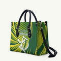 Australian Cricket Leather Bag Dynamic Stripe Graphic With Player Silhouette