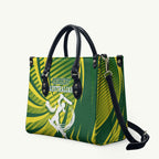 Australian Cricket Leather Bag Dynamic Stripe Graphic With Player Silhouette
