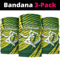 Australian Cricket Neck Gaiter Dynamic Stripe Graphic With Player Silhouette