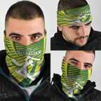 Australian Cricket Neck Gaiter Dynamic Stripe Graphic With Player Silhouette