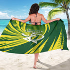 Australian Cricket Sarong Dynamic Stripe Graphic With Player Silhouette
