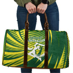 Australian Cricket Travel Bag Dynamic Stripe Graphic With Player Silhouette