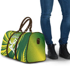 Australian Cricket Travel Bag Dynamic Stripe Graphic With Player Silhouette