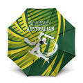 Australian Cricket Umbrella Dynamic Stripe Graphic With Player Silhouette