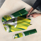Australian Cricket Umbrella Dynamic Stripe Graphic With Player Silhouette