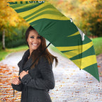 Australian Cricket Umbrella Dynamic Stripe Graphic With Player Silhouette