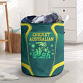 Australian Cricket Laundry Basket Dark Green Halftone Tech Graphic - Southern Cross Stars