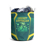 Australian Cricket Laundry Basket Dark Green Halftone Tech Graphic - Southern Cross Stars