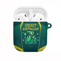 Australian Cricket AirPods Case Dark Green Halftone Tech Graphic - Southern Cross Stars