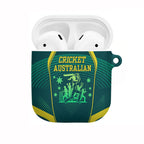 Australian Cricket AirPods Case Dark Green Halftone Tech Graphic - Southern Cross Stars