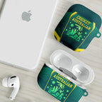 Australian Cricket AirPods Case Dark Green Halftone Tech Graphic - Southern Cross Stars