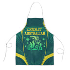 Australian Cricket Apron Dark Green Halftone Tech Graphic - Southern Cross Stars