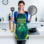 Australian Cricket Apron Dark Green Halftone Tech Graphic - Southern Cross Stars