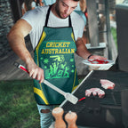 Australian Cricket Apron Dark Green Halftone Tech Graphic - Southern Cross Stars