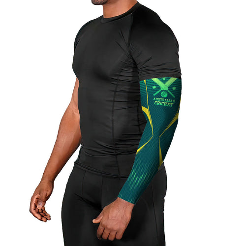 Australian Cricket Arm Sleeves Dark Green Halftone Tech Graphic - Southern Cross Stars