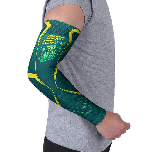 Australian Cricket Arm Sleeves Dark Green Halftone Tech Graphic - Southern Cross Stars