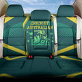 Australian Cricket Back Car Seat Cover Dark Green Halftone Tech Graphic - Southern Cross Stars