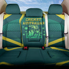 Australian Cricket Back Car Seat Cover Dark Green Halftone Tech Graphic - Southern Cross Stars