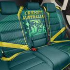 Australian Cricket Back Car Seat Cover Dark Green Halftone Tech Graphic - Southern Cross Stars