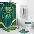 Australian Cricket Bathroom Set Dark Green Halftone Tech Graphic - Southern Cross Stars