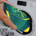 Australian Cricket Bathroom Set Dark Green Halftone Tech Graphic - Southern Cross Stars
