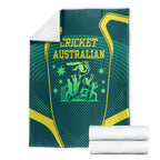 Australian Cricket Blanket Dark Green Halftone Tech Graphic - Southern Cross Stars