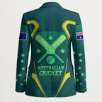 Australian Cricket Blazer Dark Green Halftone Tech Graphic - Southern Cross Stars
