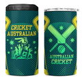Australian Cricket 4 in 1 Can Cooler Tumbler Dark Green Halftone Tech Graphic - Southern Cross Stars