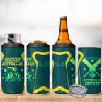 Australian Cricket 4 in 1 Can Cooler Tumbler Dark Green Halftone Tech Graphic - Southern Cross Stars