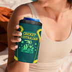 Australian Cricket 4 in 1 Can Cooler Tumbler Dark Green Halftone Tech Graphic - Southern Cross Stars