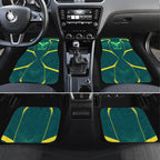 Australian Cricket Car Mats Dark Green Halftone Tech Graphic - Southern Cross Stars