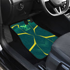 Australian Cricket Car Mats Dark Green Halftone Tech Graphic - Southern Cross Stars