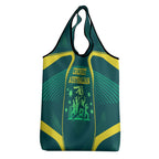 Australian Cricket Grocery Bag Dark Green Halftone Tech Graphic - Southern Cross Stars