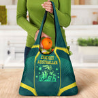 Australian Cricket Grocery Bag Dark Green Halftone Tech Graphic - Southern Cross Stars