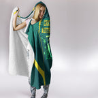 Australian Cricket Hooded Blanket Dark Green Halftone Tech Graphic - Southern Cross Stars