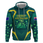 Australian Cricket Hoodie Dark Green Halftone Tech Graphic - Southern Cross Stars